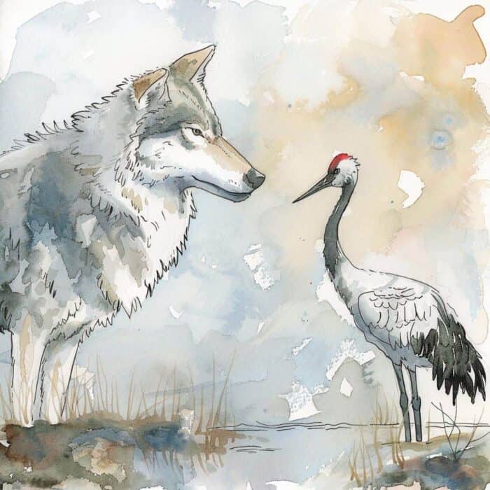 Kratke priče za djecu - The Wolf and the Crane