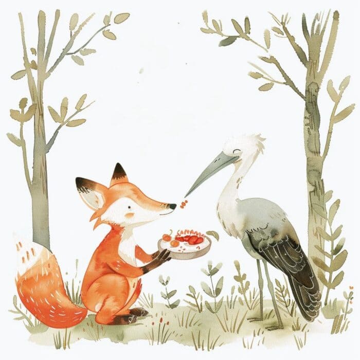 Kratke priče za djecu - The fox and the stork