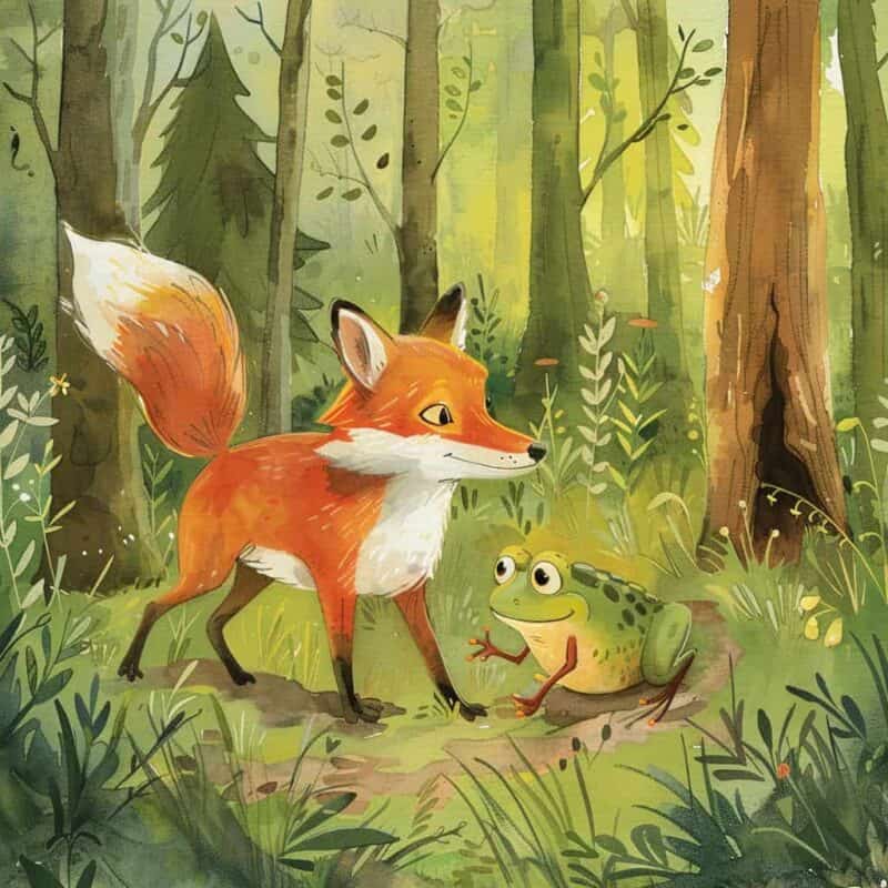 Priče za laku noć - The frog and the fox